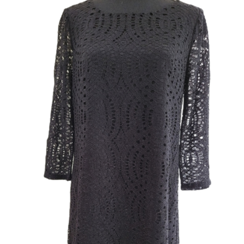 J Crew Dress Black Lace Formal Sheath Dress Size 2 NWT